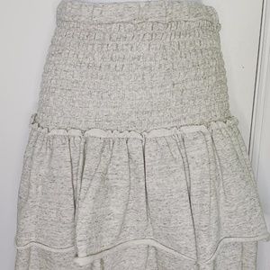 Sen Collection smocked skirt, heathered gray, Size 2